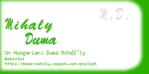 mihaly duma business card